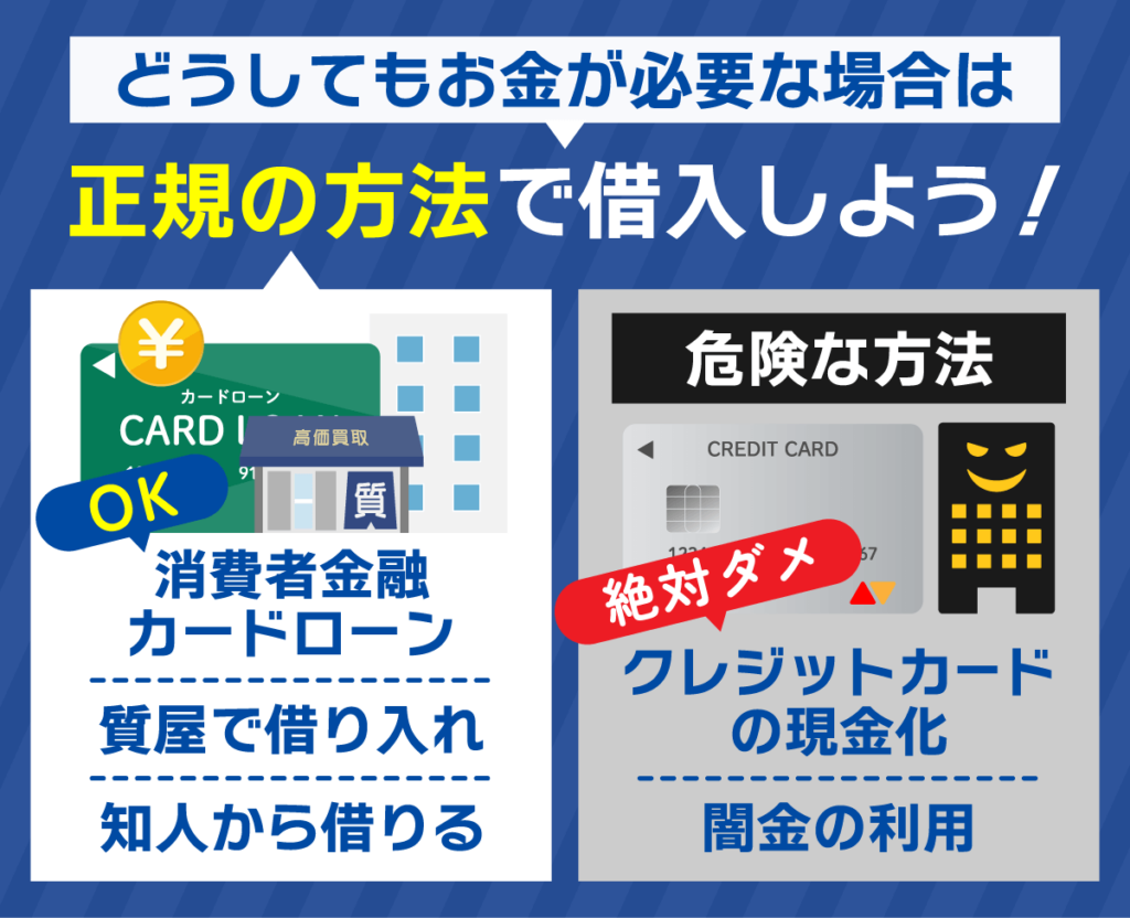 どうしてもお金が必要な場合の正規の借入法2選