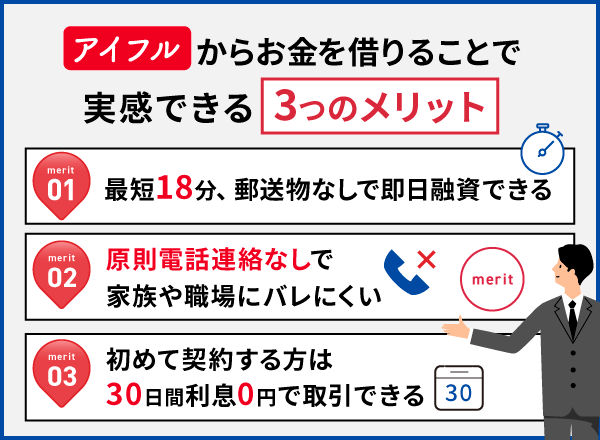 アイフルと契約することで実感できる3つのメリット