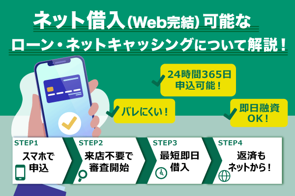 ネット借入可能なお金の借り方について解説した記事のアイキャッチ画像