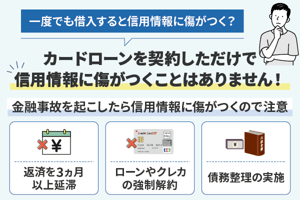 信用情報に傷がつく場合についてまとめた画像